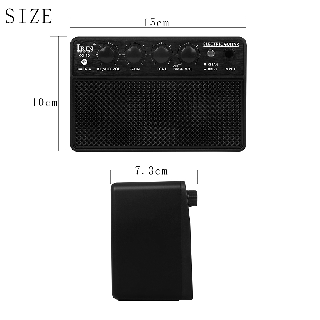 IRIN KG-10 Bluetooth Audio Electric Guitar Amplifier 10 Watt Rechargeable Portable Audio Mini Wireless Guitar Audio Amplifier
