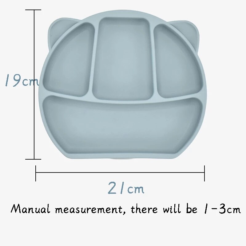 Baby Feeding Plate Food Grade Silicone Animal Type Suction Baby Plate BPA Free Waterproof Kid Tableware Plate Children Dishes