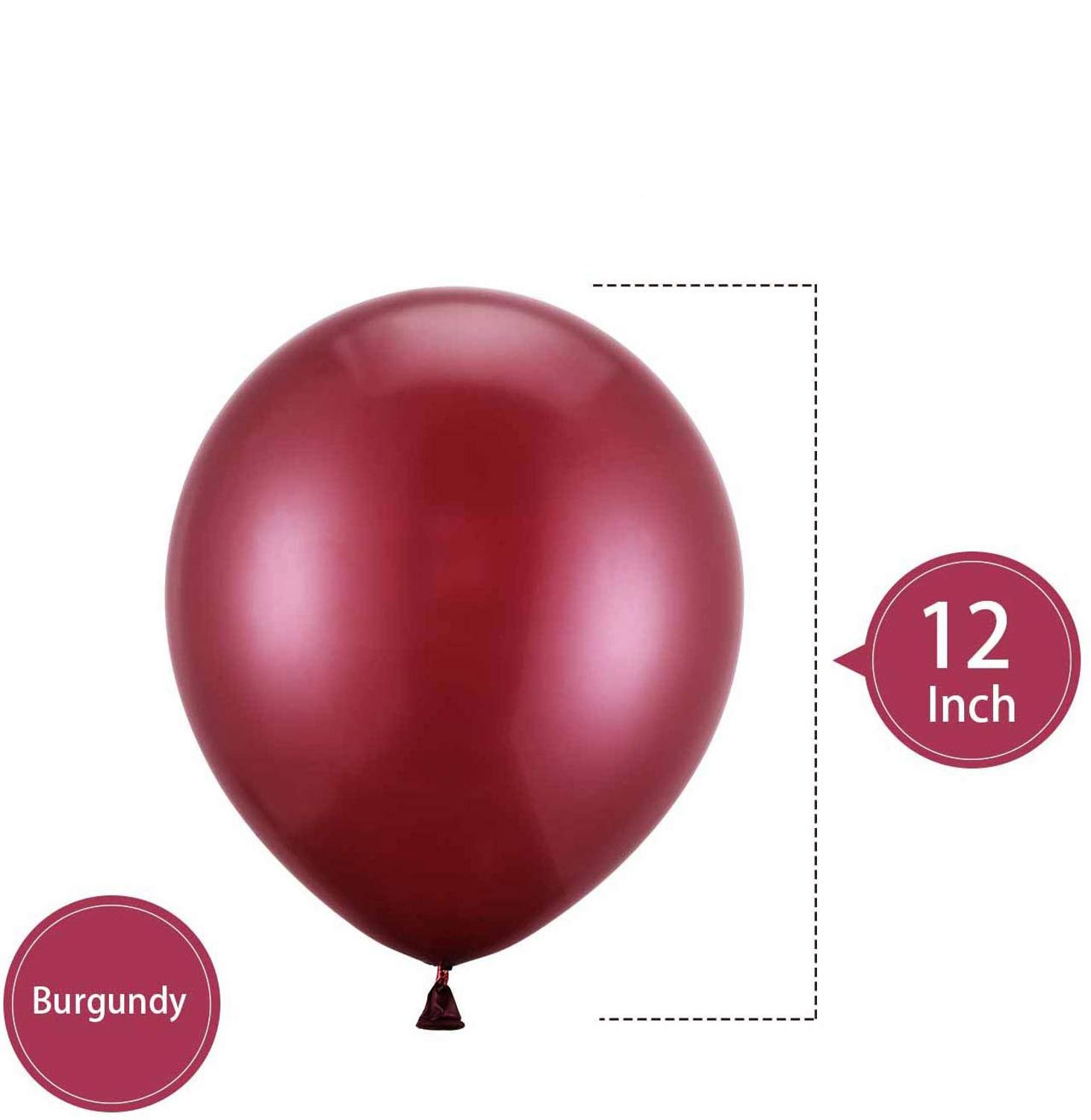 Hestya Burgundy Balloons 12 Inch Latex Party Balloons Burgundy Wine Red Balloons Weddings Birthday Bridal Shower decoration