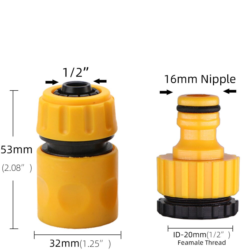 6Stck Garten ABS Schnell Schlauch Anschluss 1/2 &amp;q... – Grandado