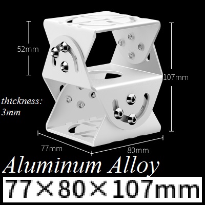 Cardan Joint, Steel and Stainless Steel, PT Joint, Aluminum Alloy Universal Joint CCTV Camera Mounting Bracket 360 Degree Adjust: Gold