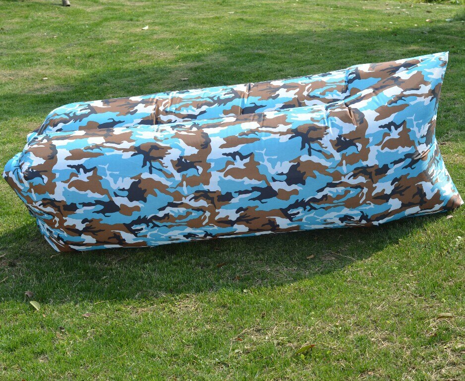 Outdoor Inflatable Sofa Lazy Portable Beach Picnic Travel Camouflage Air Ieisure Recliner Garden Furniture: E