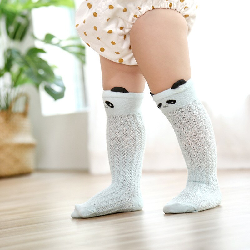 12 pairs Cartoon Cat Fox Animal Baby Cotton Socks Knee High Long Leg Warmers Socks Boy Girl Children Socks 0-3 Years