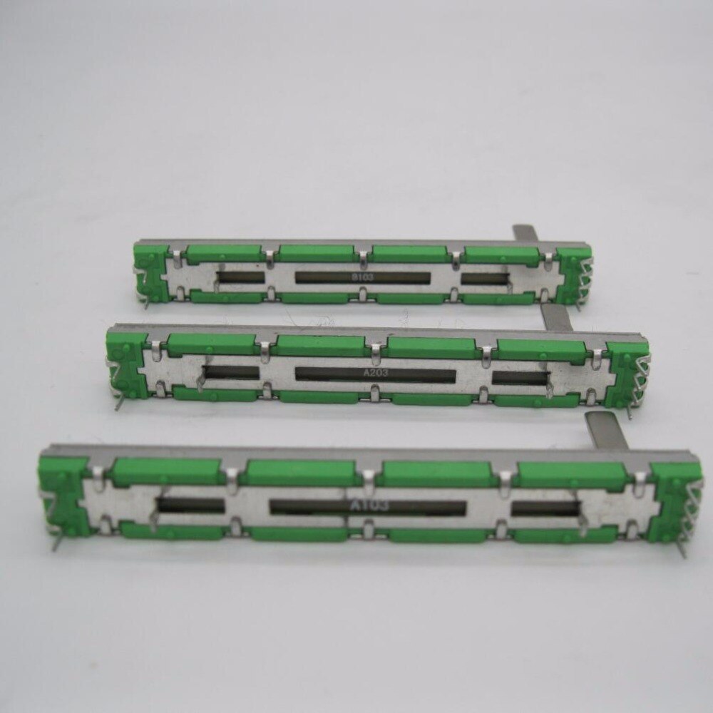 10 stk / lotoriginal behringer soundcraft 7.5 cm 75mm b20 kx 2 dobbelt lige glidepotentiometer  b20k