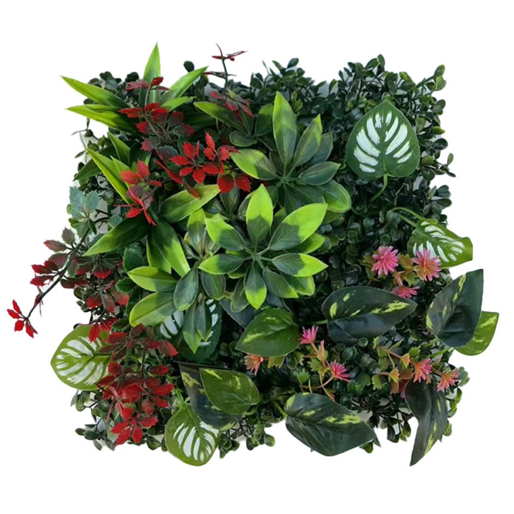 Panneau mural de plantes artificielles, bricolage, fleur de tournesol, tapis d'eucalyptus artificiel, vie éternelle, herbe de fougère artificielle verte: Vert menthe