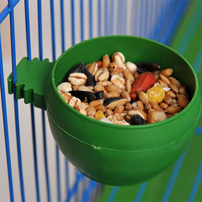 5 Unids/set Protable Loro Aviario Jaula Del Animal Doméstico De Plástico Redonda Pájaro Alimentación Alimentador Tazón de Agua Pequeña Mascota Suministros de Aves