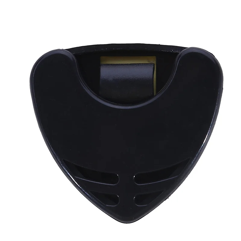 Soporte para púas de guitarra, estuche de plástico para púas, mediador, almacenamiento rápido, forma triangular autoadhesiva, 1/5/10 Uds.