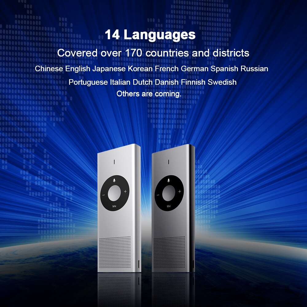 Multilingual voice interactive translation supports more than 14 languages ​​Bluetooth portable smart instant voice translator