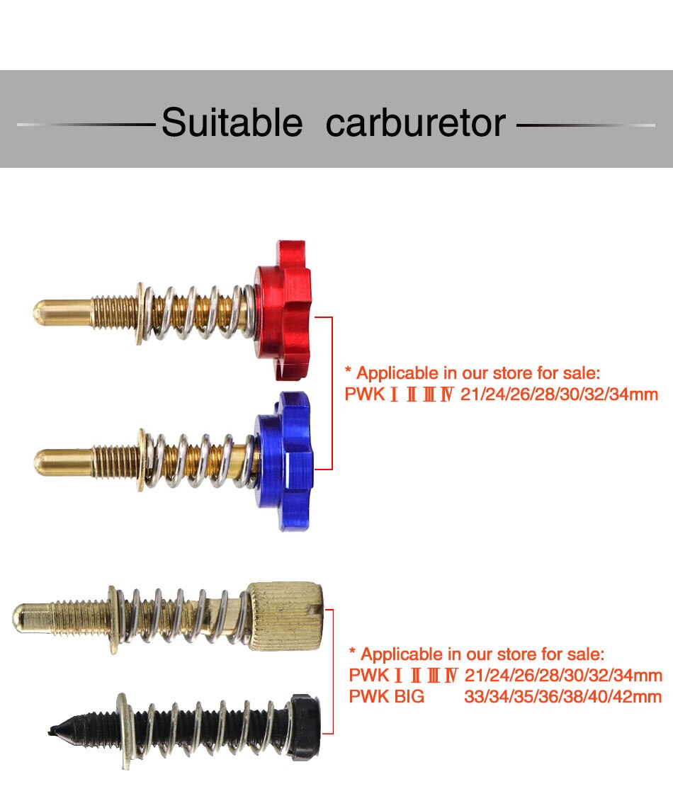 ZS MOTOS-tornillo de ajuste de velocidad de ralentí para carburador Universal, regulador de velocidad de ralentí, PWK