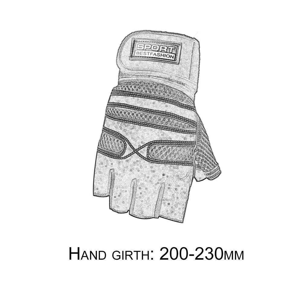 1 Paar Half Vinger Gym Handschoenen Antislip Ademend Voor Sport Fitness Training Gewichtheffen Zomer Rijden Polssteun bracer