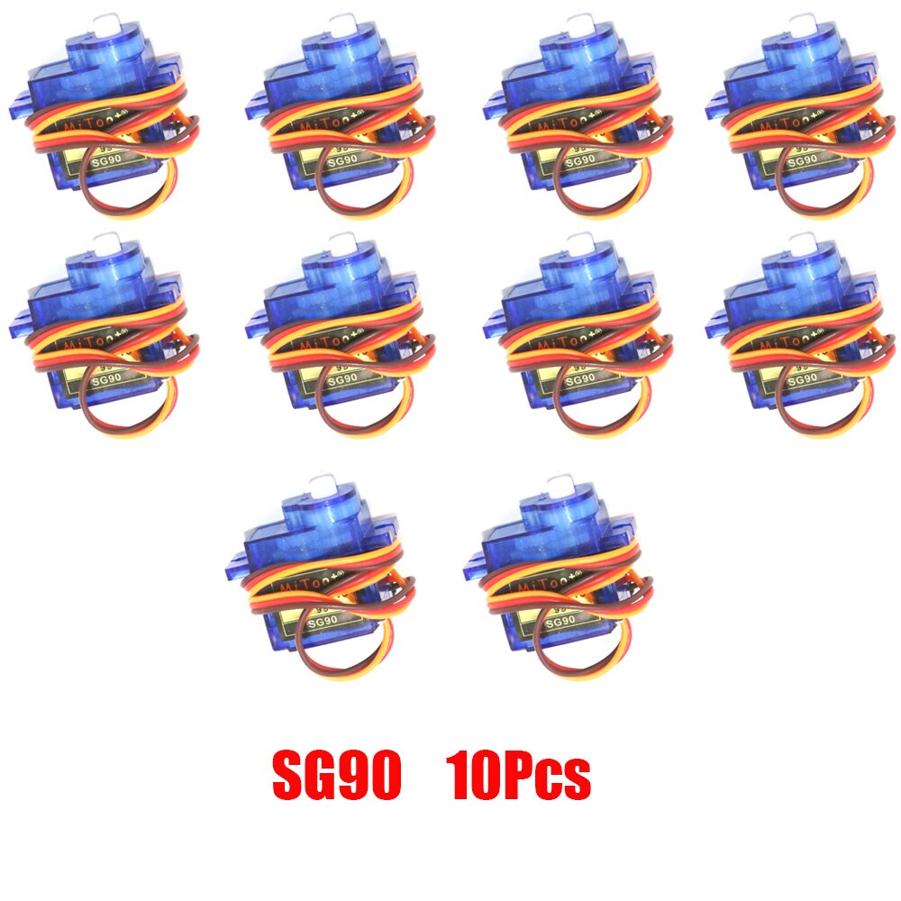 5/10 / 20szt MG90S Metal Gear Digital 9g Servo SG90 do helikoptera Rc Plane Boat Car MG90 9G Trex 450 RC Robot Helikopter: Jasnoszary