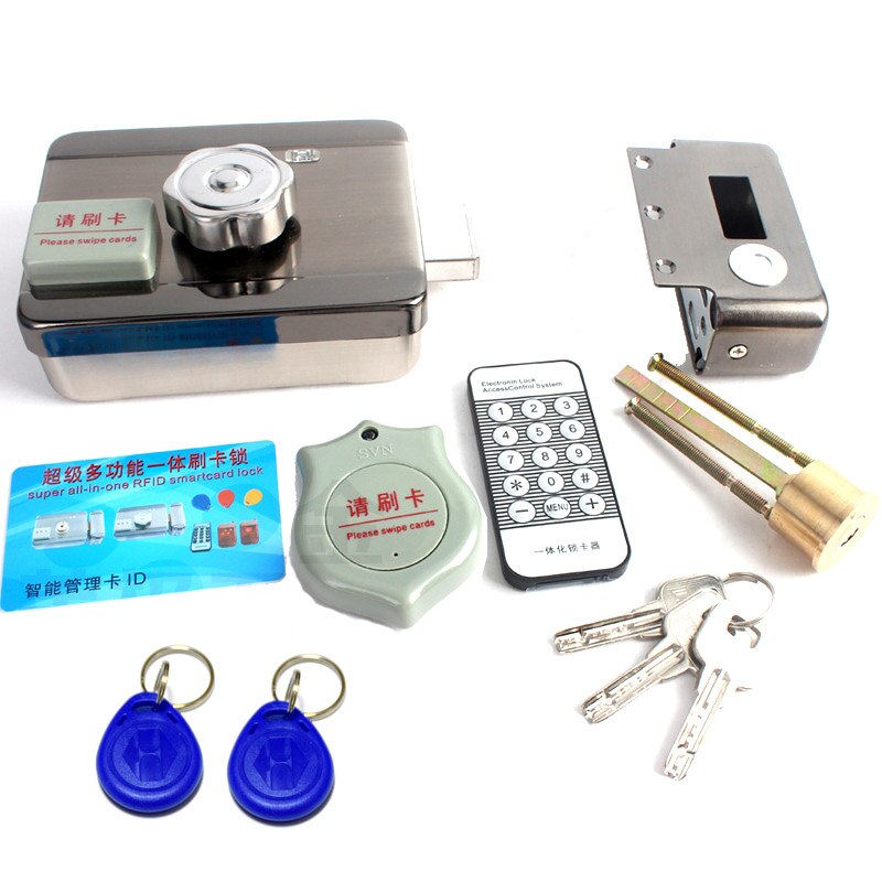Electric lock 125KHz RFID ID EM card motor lock can connect intercom for access control system: S Kit A