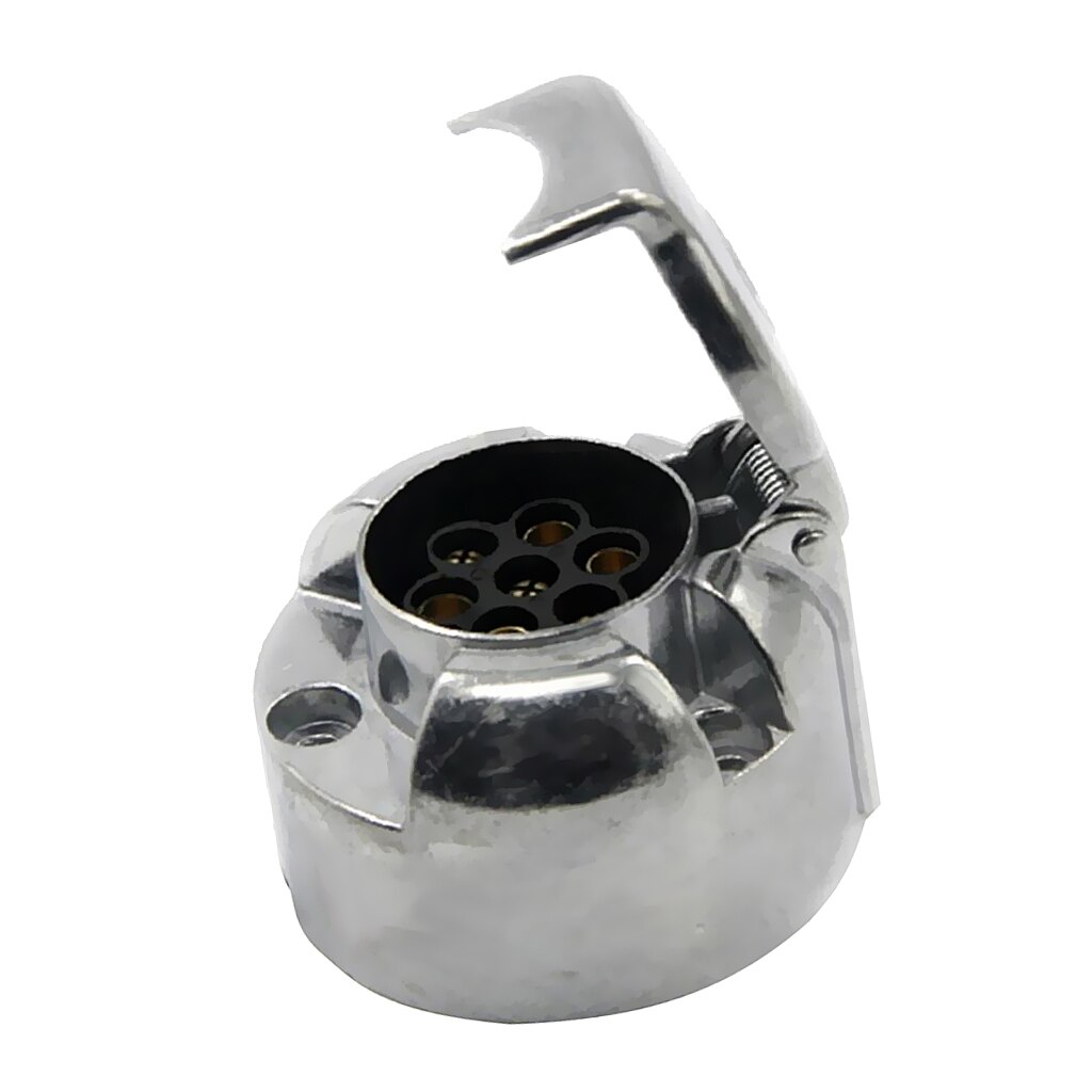 7 Pin 12V Trailer Truck Boat RV Plug Round Wiring Lights Tow Bar