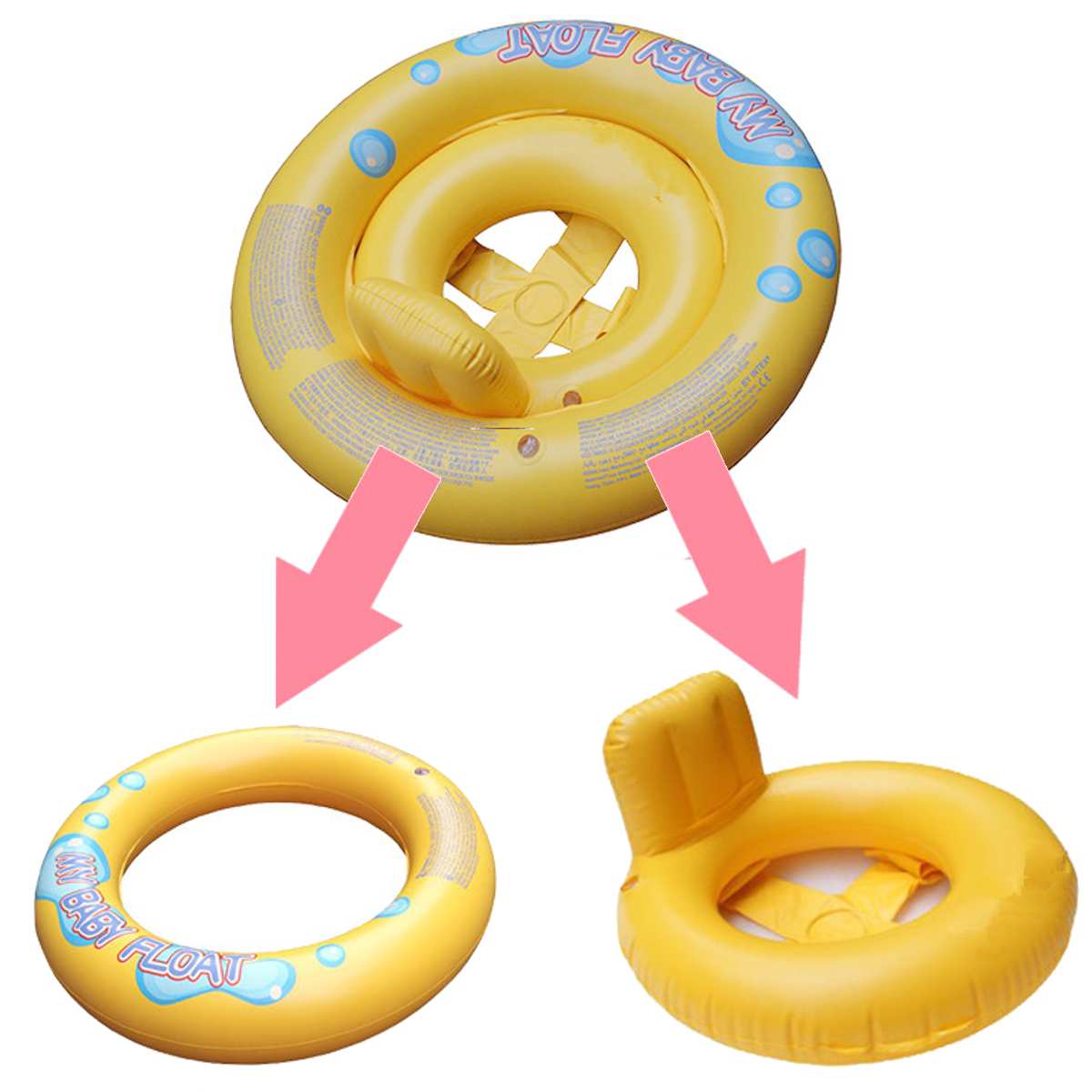 Gonflable sûr bébé anneau de natation piscine infantile piscine flotteur réglable parasol siège bébé bain cercle roue gonflable