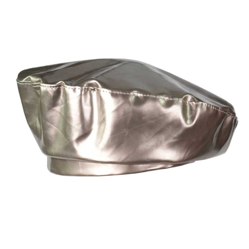 neue Patent Leder Baskenmütze Damen Hüte Einfarbig Flache Top Hut PU Slouchy Knochen Kapitän Kappe frauen Weibliche: Silver