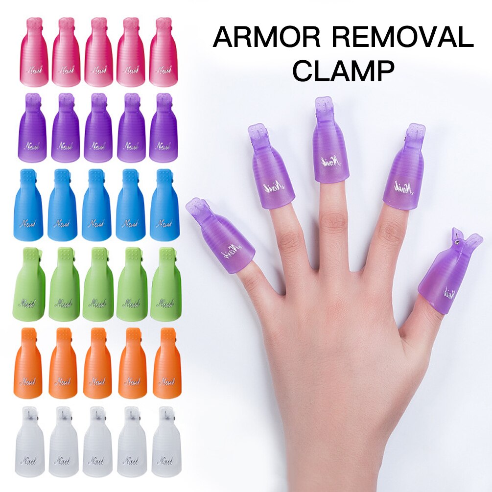 Plastic Nail Art Losweken Cap Clip Uv Gel Polish Remover Wrap Tool Nail Art Tips Voor Fingers Nagellak remover Nail Tool