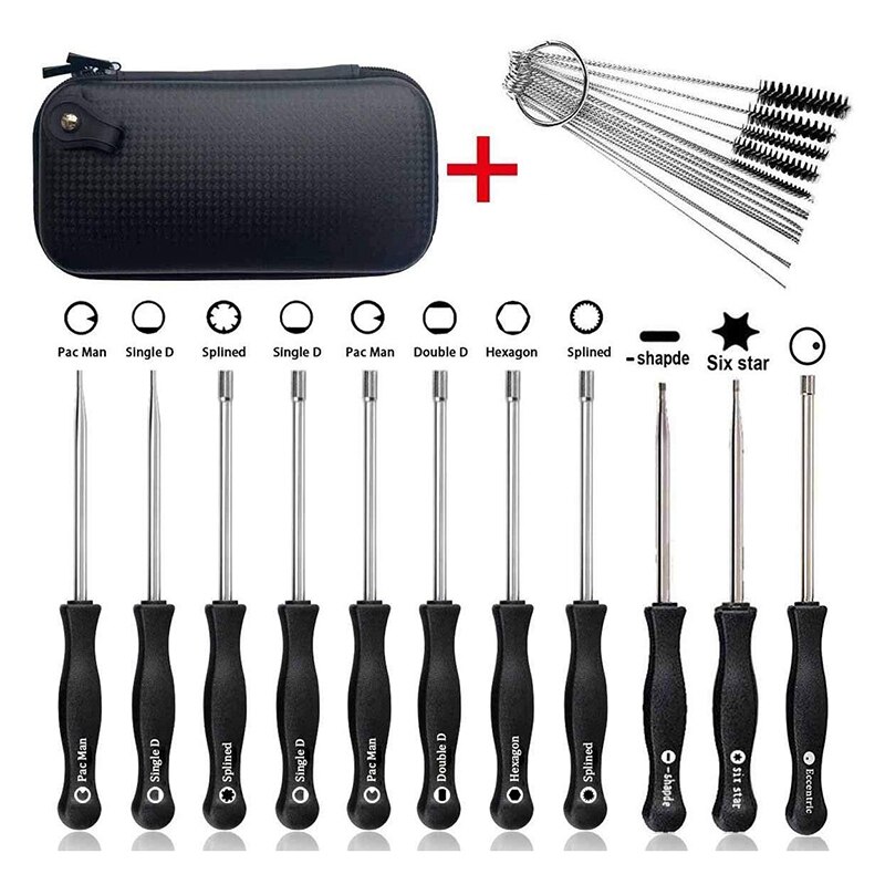 11Pcs Carburetor Adjustment Screwdriver Tool Kit with Carb Cleaning Needles Brushes Fit for Common 2 Cycle Carburator