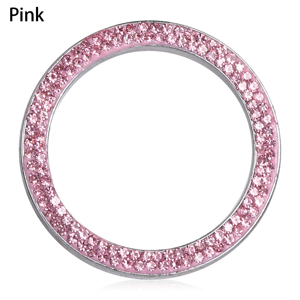 Auto's Start Stop Ontsteking Drukknop Cover Auto's One-Key Motor Strass Diamant Kristallen Ring DIY Auto Decoratie
