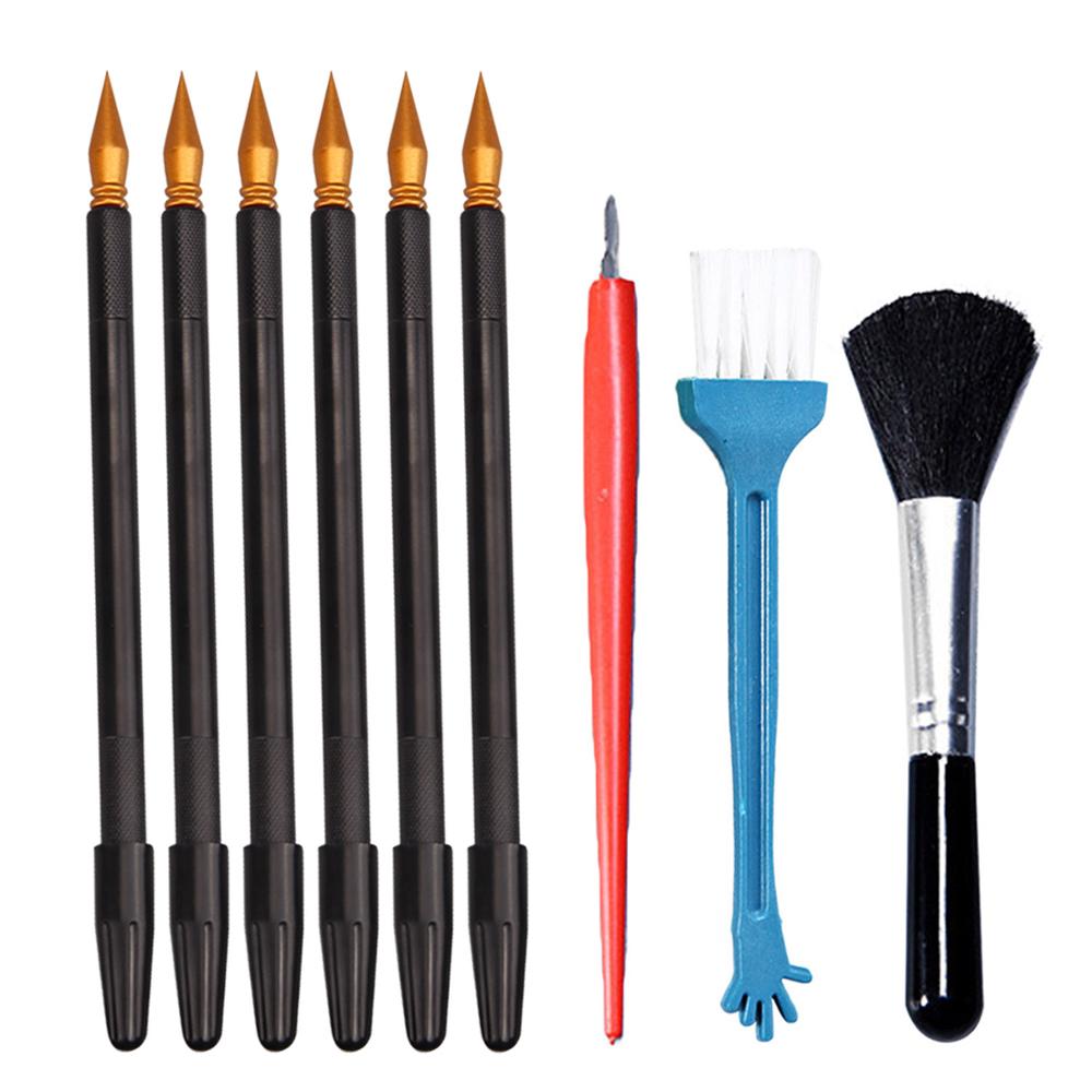 14PCS Scratch Tool Set with Bamboo Sticks Scraper Repair Scratch Pen Black Brush for Kids Children Scratch Painting: 9pcs