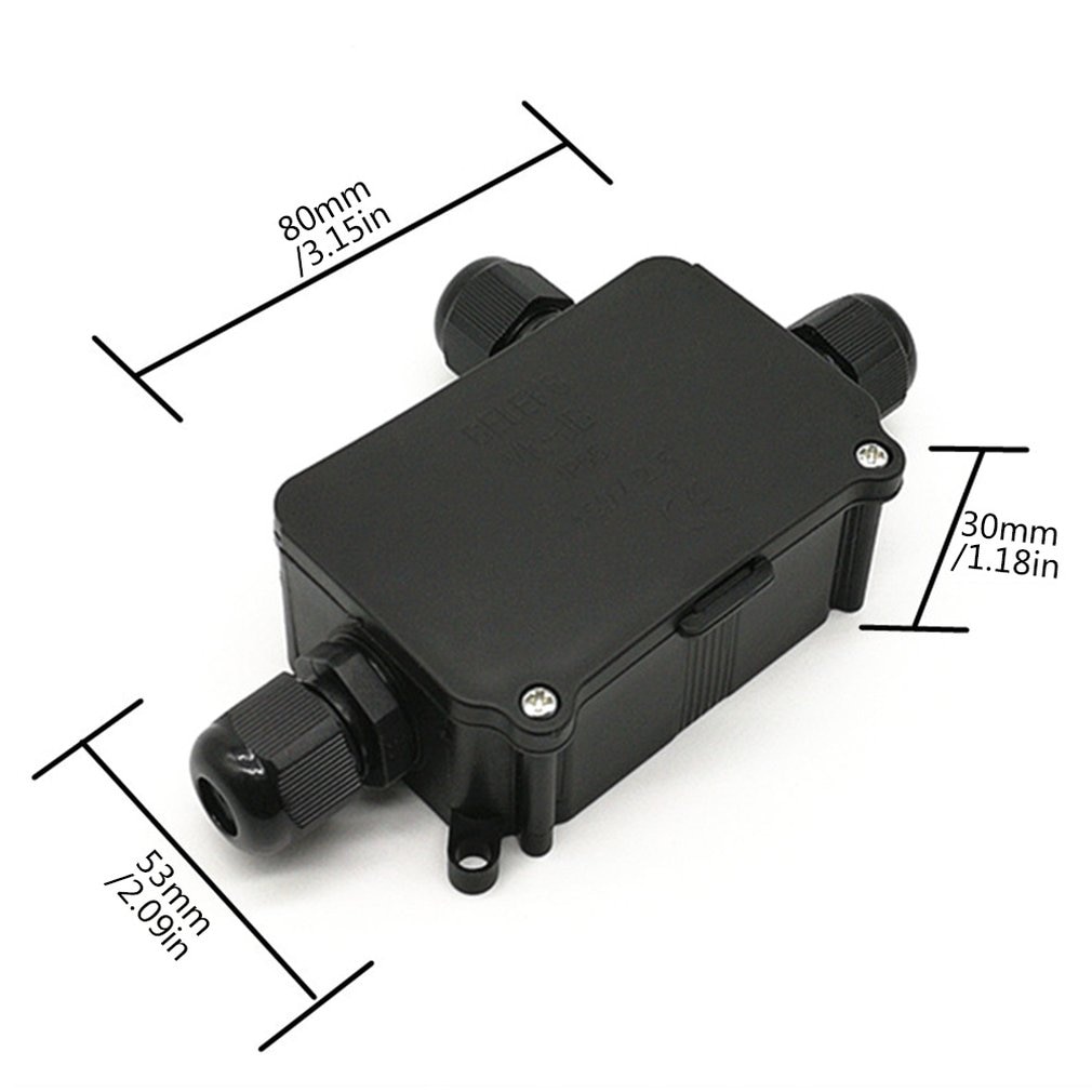 1 In 2 Out Durable Use Waterproof Junction Box Terminal 3 Port Underground Cable Protection Building Connectors IP68