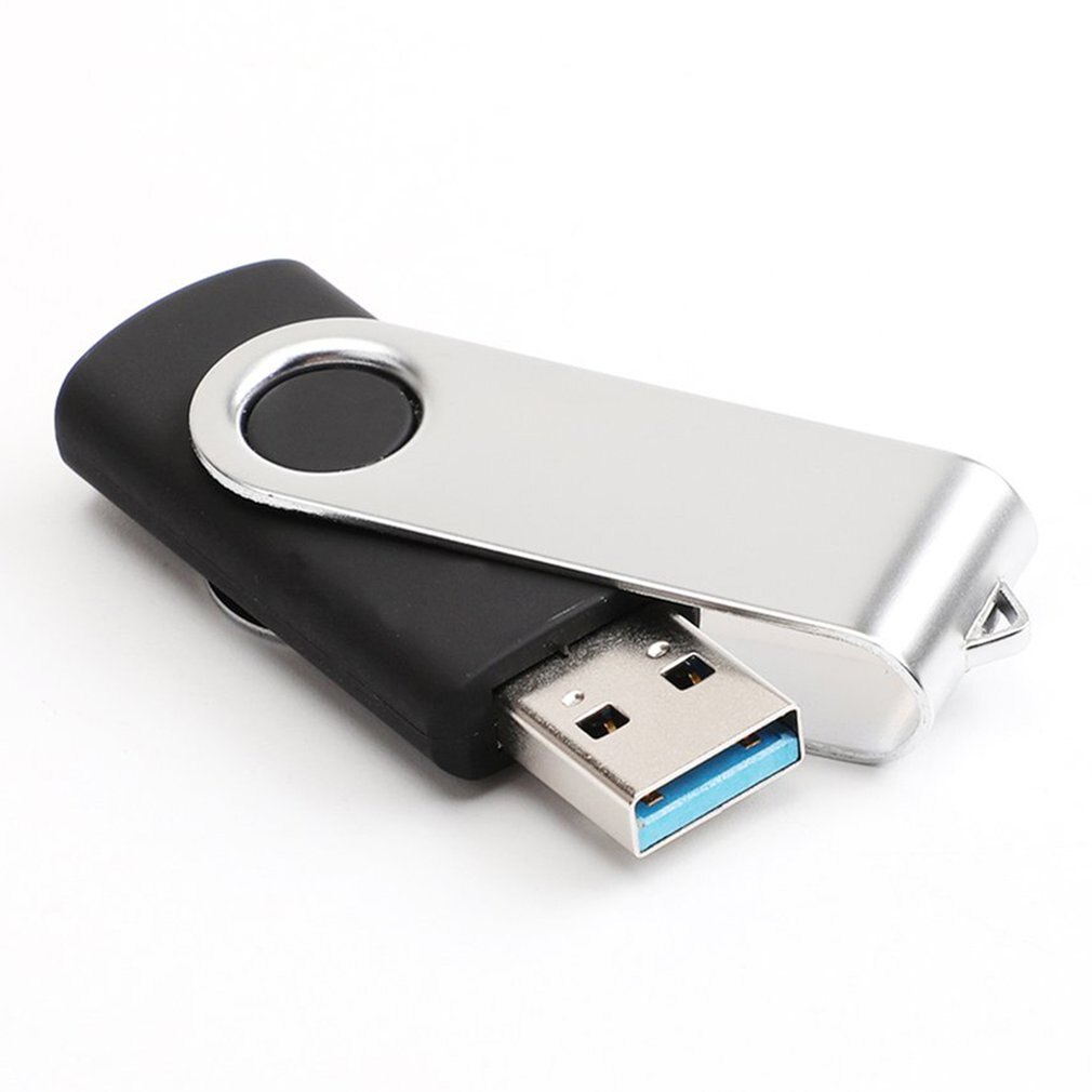 Färgglad bärbar roterande usb 3.0 flashminne pennenhet 32g datalagring roterbar u-disk för dator: Svart