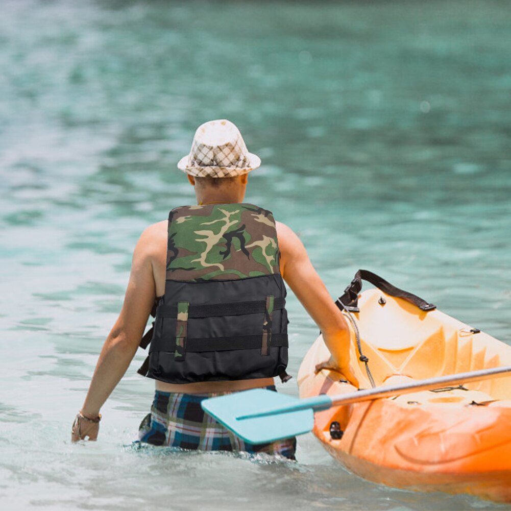 Outdoor Zwemvest Camouflage Drifting Reddingsvest Reflecterende Zwemvest Voor Kajakken Vissen Zeilen Floatation Leven Veiligheid