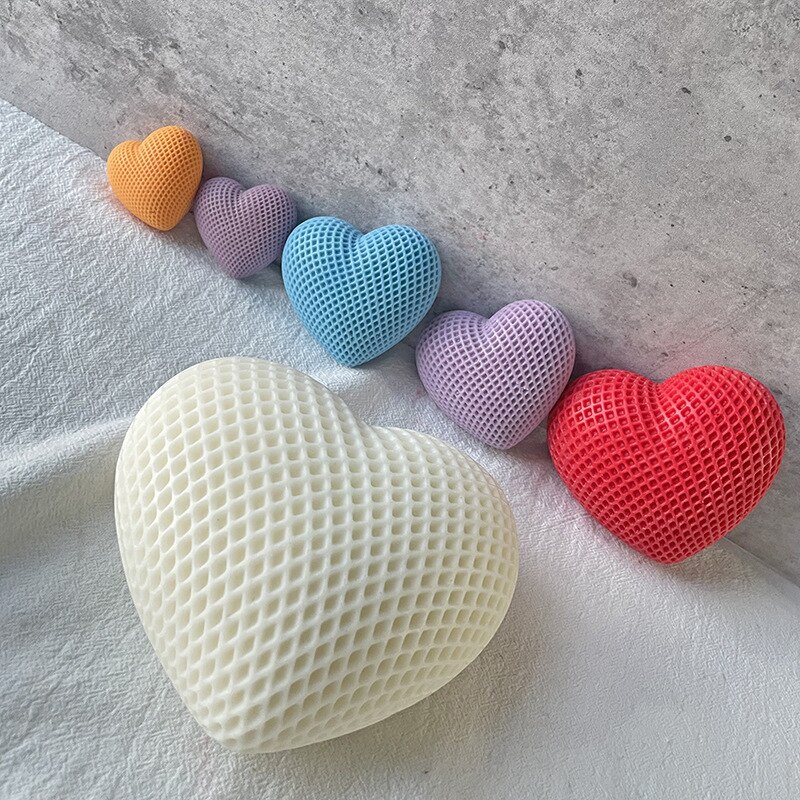 Heart Shape Silicone Mold Candle Mold DIY Crystal Epoxy Candle Aromatherapy Heart Mousse Cake Chocolate Mould Tool