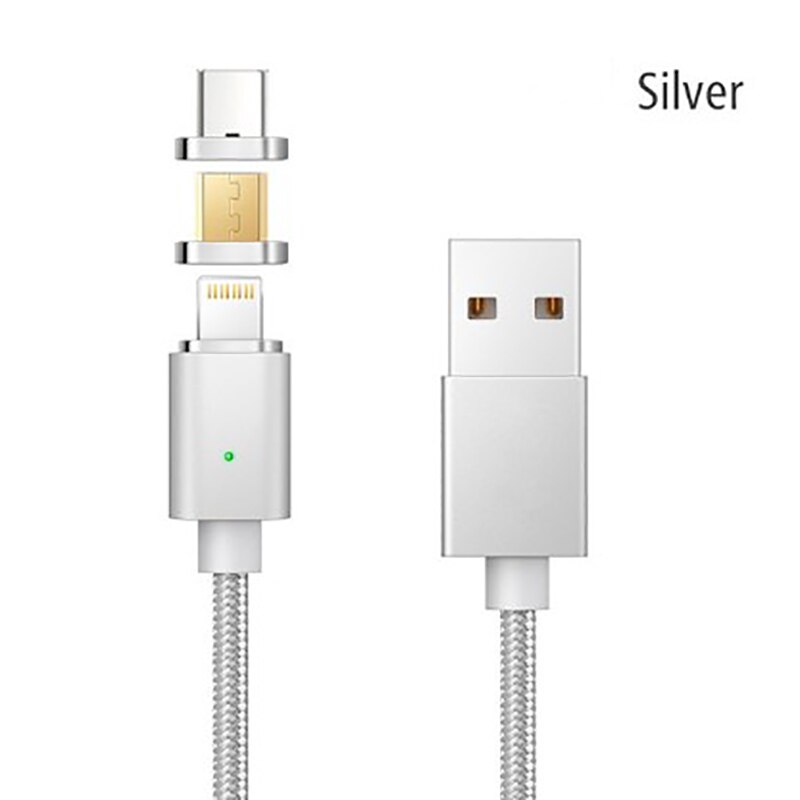 3-in-1 Magnetic USB Cable - Fast Charging & Data Transfer for iOS, Android, Type-C