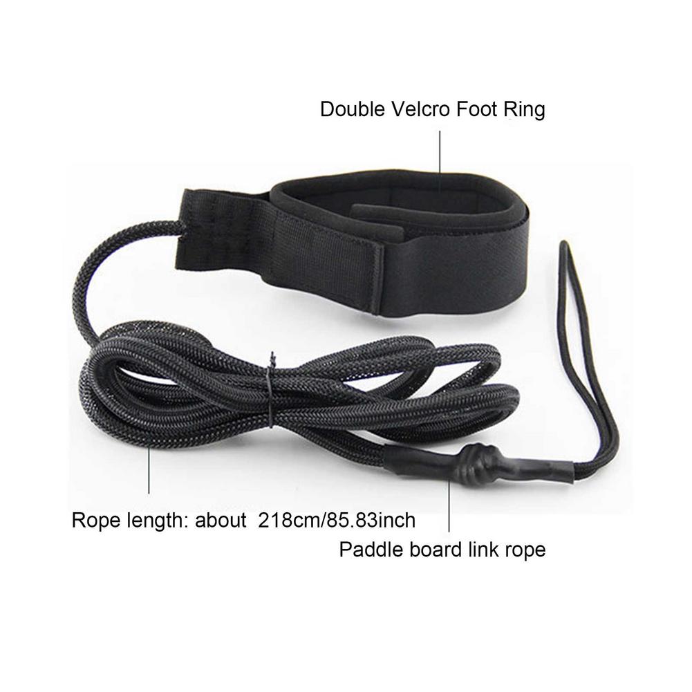 85.83 zoll breite surfbrett-fußleine, verstellbare sicherheits-knöchelmanschette, surfbrett-bein-fuß-leash für stand-up-paddling-zubehör