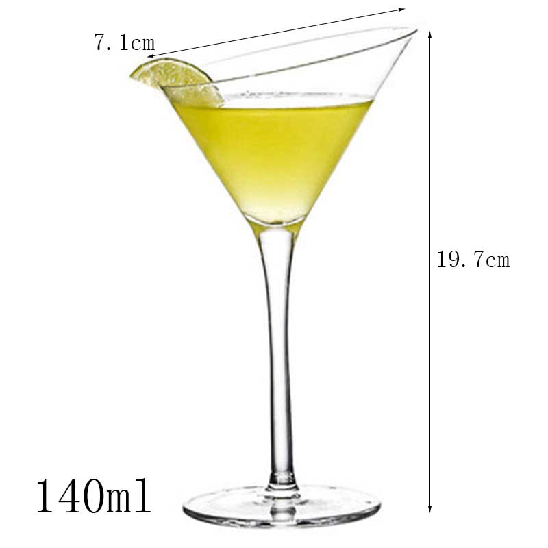 1Pcs Cocktail Glass Kitchen Bar Wine Glass Martini Cup Champagne Flutes Goblet Cup Wedding Party Drinking Glasses vaso: E