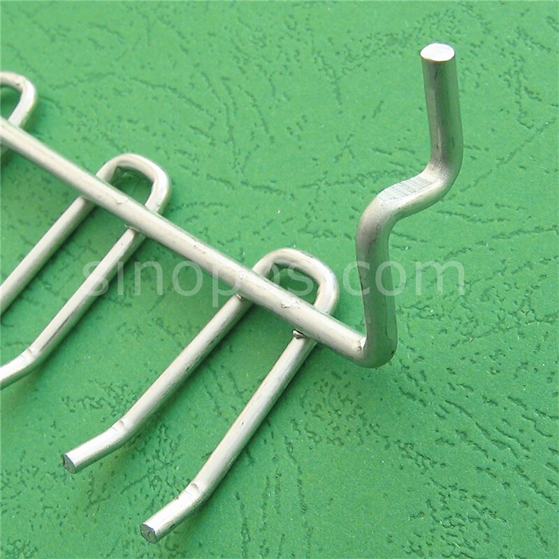 Multi suportes retos da ferramenta do gancho de pegboard dos pinos, gancho de metal do armazenamento das escovas múltiplas do martelo da chave de peghooks da parede de aço