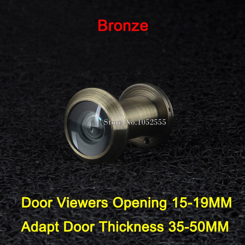 Mirilla de ángulo amplio de 260 grados, Visor de puerta, Spyphole, seguridad antirrobo, de latón de lujo, , 2 uds.: Bronze