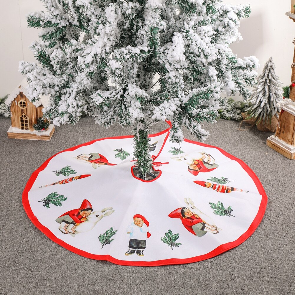 Print Kerstboom Rokken Kerst Feestartikelen Circulaire Xmas Boom Rok Boom Schort Voor Thuis Gelukkig Nieuwjaar