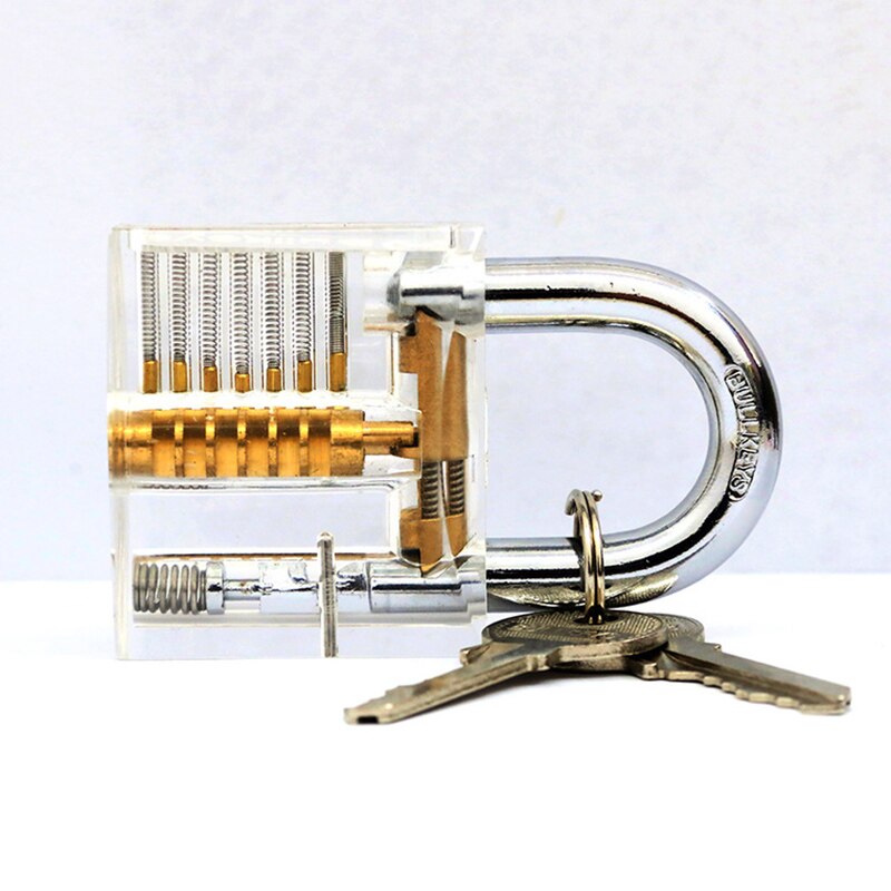 Transparent Lockpick Cutaway Inside View Pick Lock Set Padlock Locksmith Tools For Practice Train Skills Lock Picks