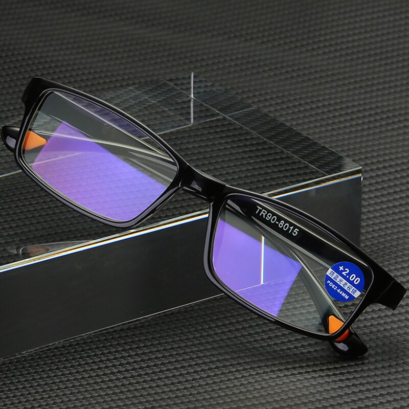 Gafas de lectura para hombre y mujer, lentes de lectura con bloqueo de luz azul, para ordenador, lupa de anteojos TR90, presbicia, marco completo TR90
