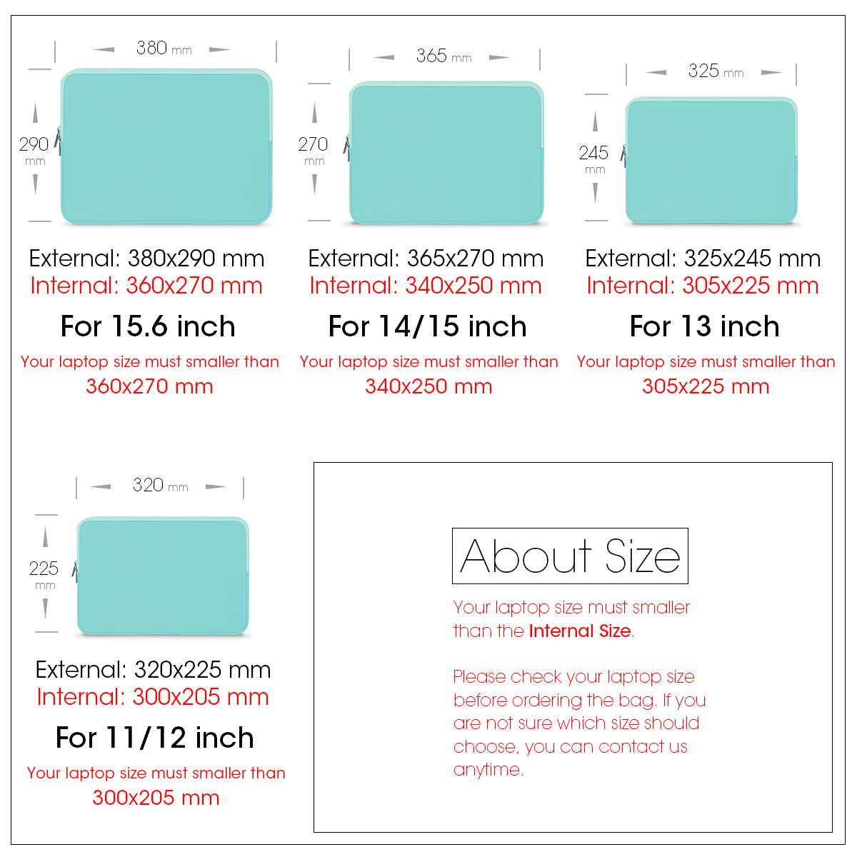 Sac pour ordinateur portable, étui pour tablette, housse pour tablette 11 "12" 13 "15" 15.6 "pour Macbook Matebook Retina 14 pouces pour Xiaomi Huawei HP Dell