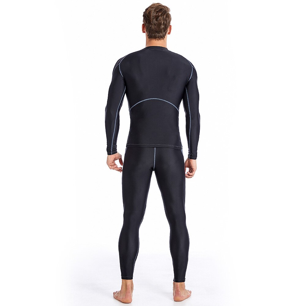 Mens long sleeve dive skin suit snorkeling surfing wet suit swimming wear wetsuit rashguard