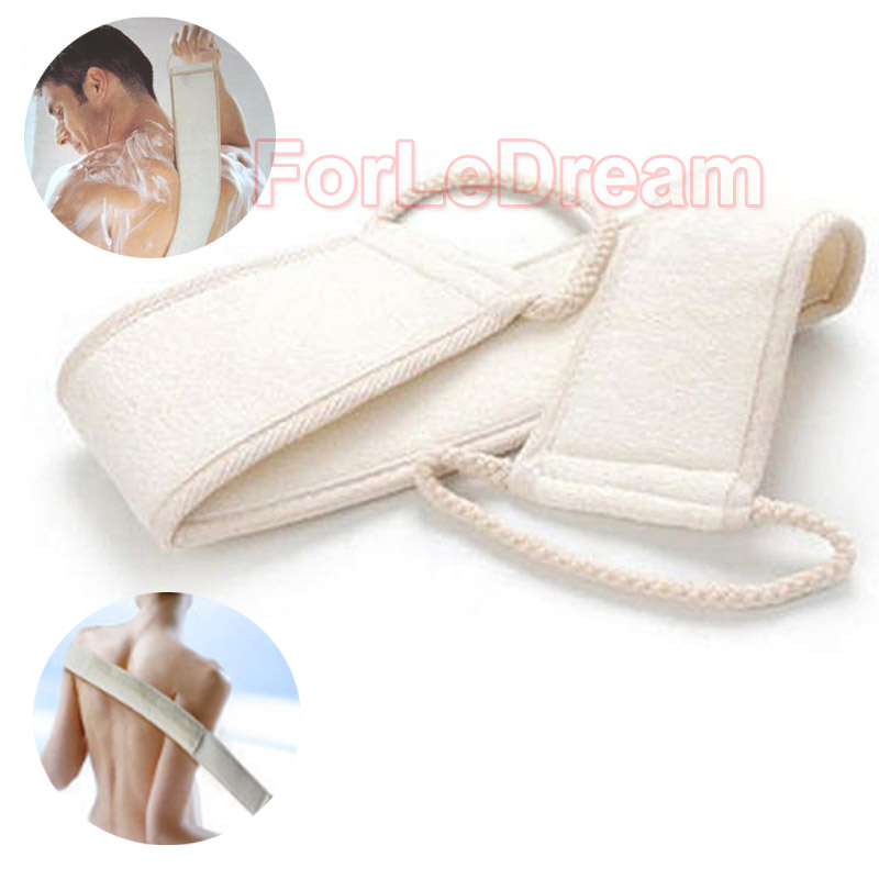 1pc naturlig hør linned massage svamp bruser kropsrenseværktøj lange toiletartikler skrubber ponge børstepude håndklæde liderlighedsfjerner