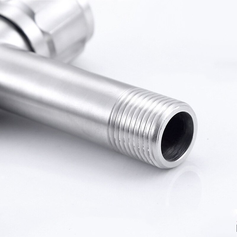 Wall Mounted Washing Machine Tap Faucet Stainless Steel Quick Open Single Cold Water Tap Outdoor Garden Bibcock Mop Pool Tap