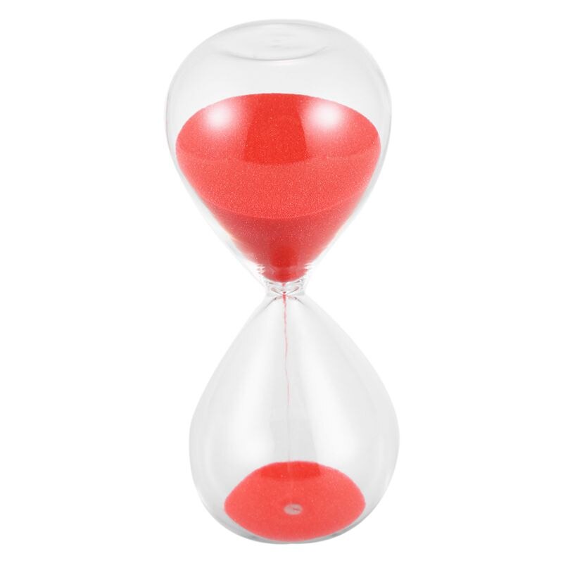 Stort rødt sandglas sandglas timeglas timer klart glat glas måler hjemmebord indretning xmas fødselsdag (rød , 15 m: Default Title
