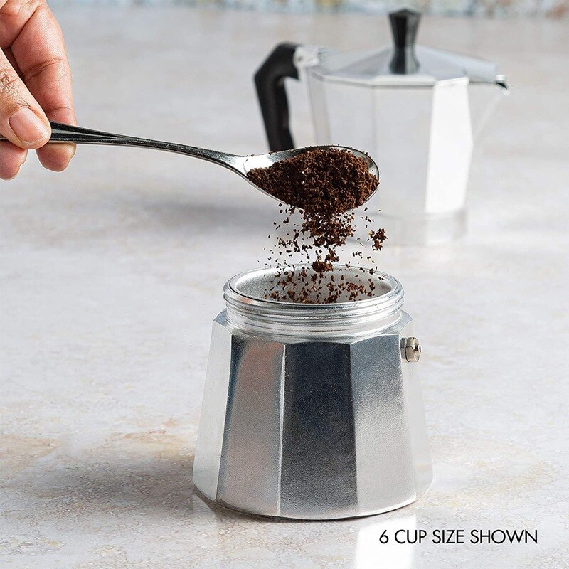 Cafetera italiana Moka, máquina de café Espresso de aluminio, tetera, estufa de Latte, accesorios para Barista