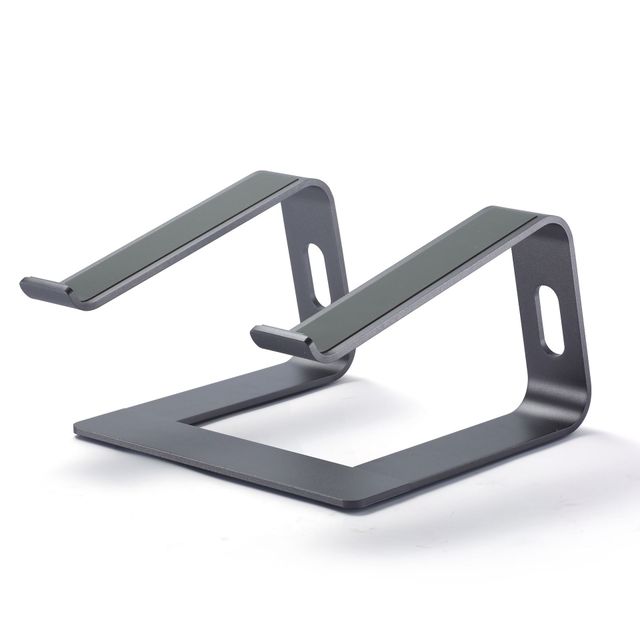 Soporte de ordenador portátil de aluminio antideslizante, soporte de escritorio, soporte de refrigeración para MacBook Pro/Air 10-17 pulgadas: Gray