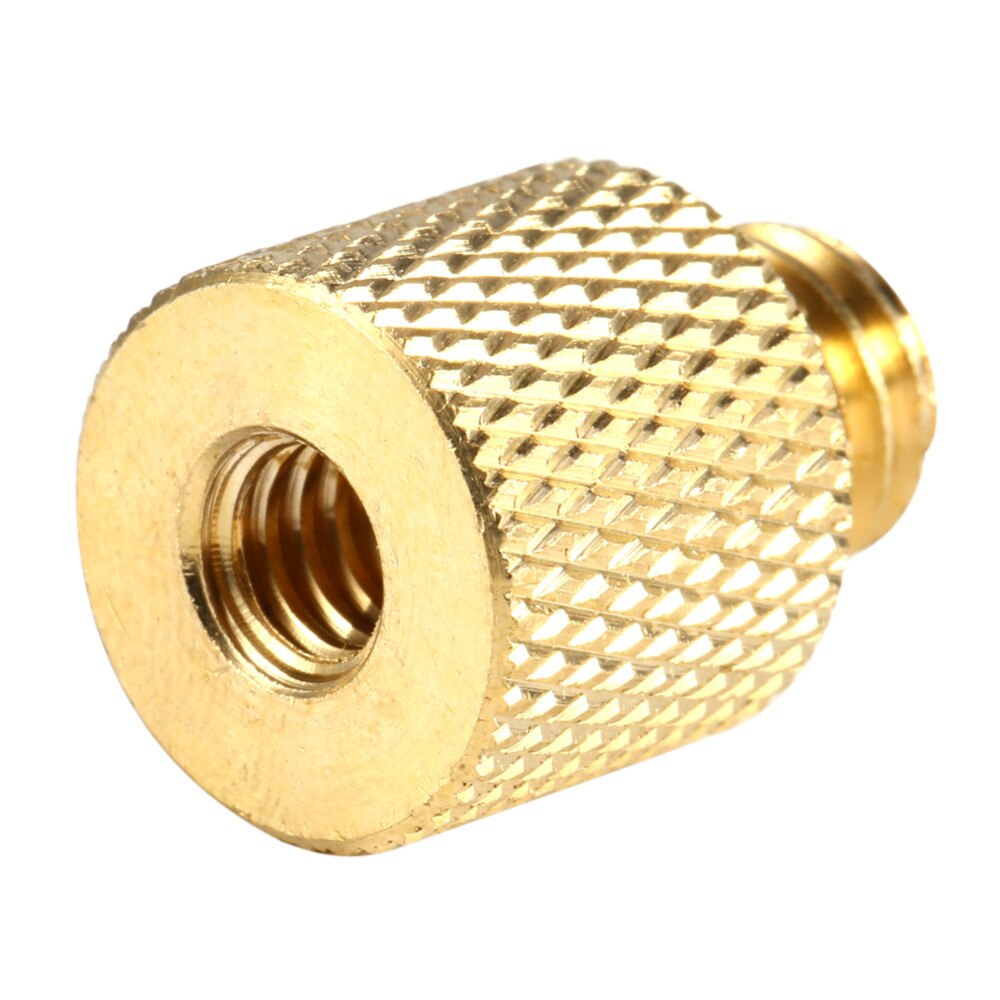 adaptador de tornillo de hilo trípode de oro 1/4 "hembra a 3/8" macho adaptador de latón 1/4 3/8 para trípode Cámara accesorios de soporte de luz