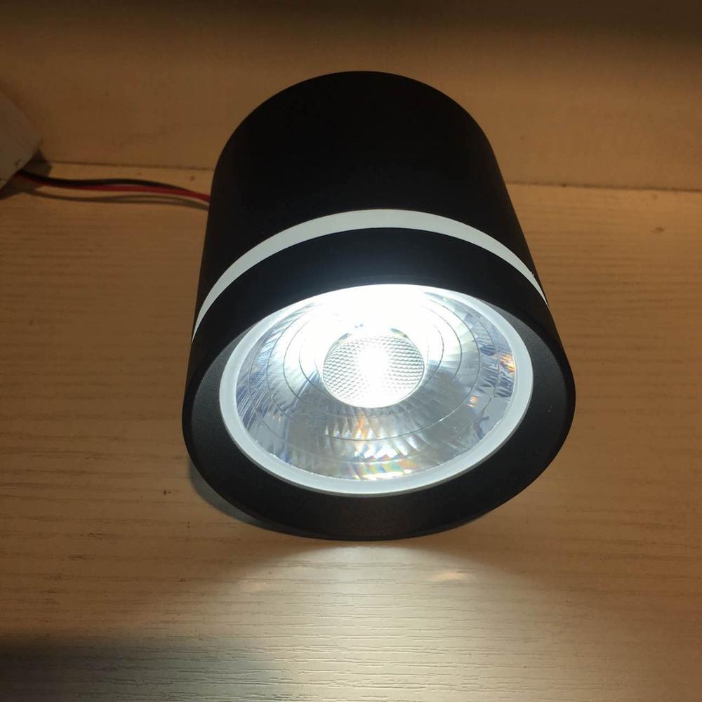 Opbouw Plafond Downlights zwart downlight led verlichting 7W 9W 12w 15w cob led spot lights plafond Armaturen Verlichting