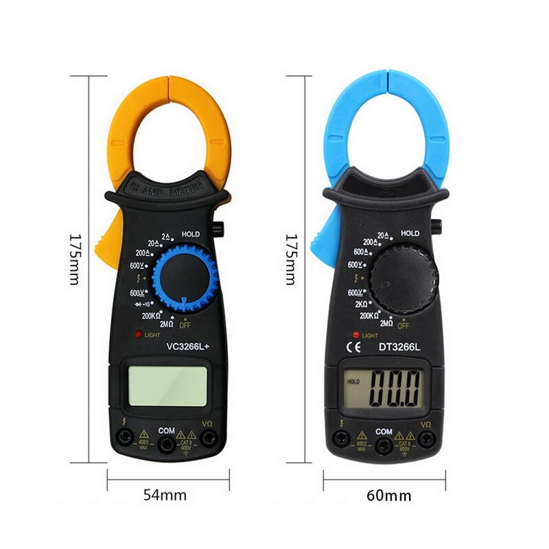 Digital Current Clamp Ammeter AC DC Voltmeter Tester Electrical Multimeter Clamp FireWire Identify Ammeter Voltmeter Ohmmeter
