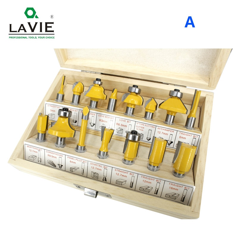 LAVIE 15pcs 8mm Router Bit Set Trimming Straight M... – Vicedeal