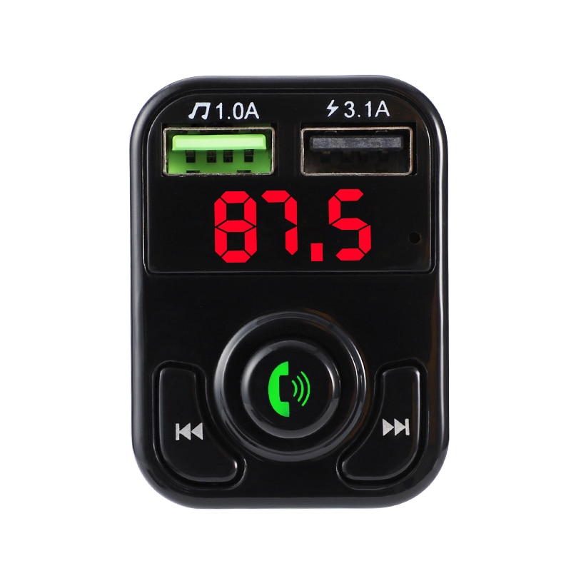 Modulador transmisor FM Bluetooth 5,0, Kit de manos libres para coche, reproductor de Audio MP3 3.1A, carga rápida, Cargador USB Dual para coche