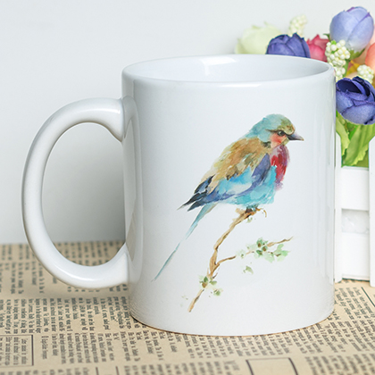 11oz keramiske fuglekop til kaffe te mælk øl krus med fantastisk tryk fugle tema dekorative kaffe krus til fugle elskere: -en