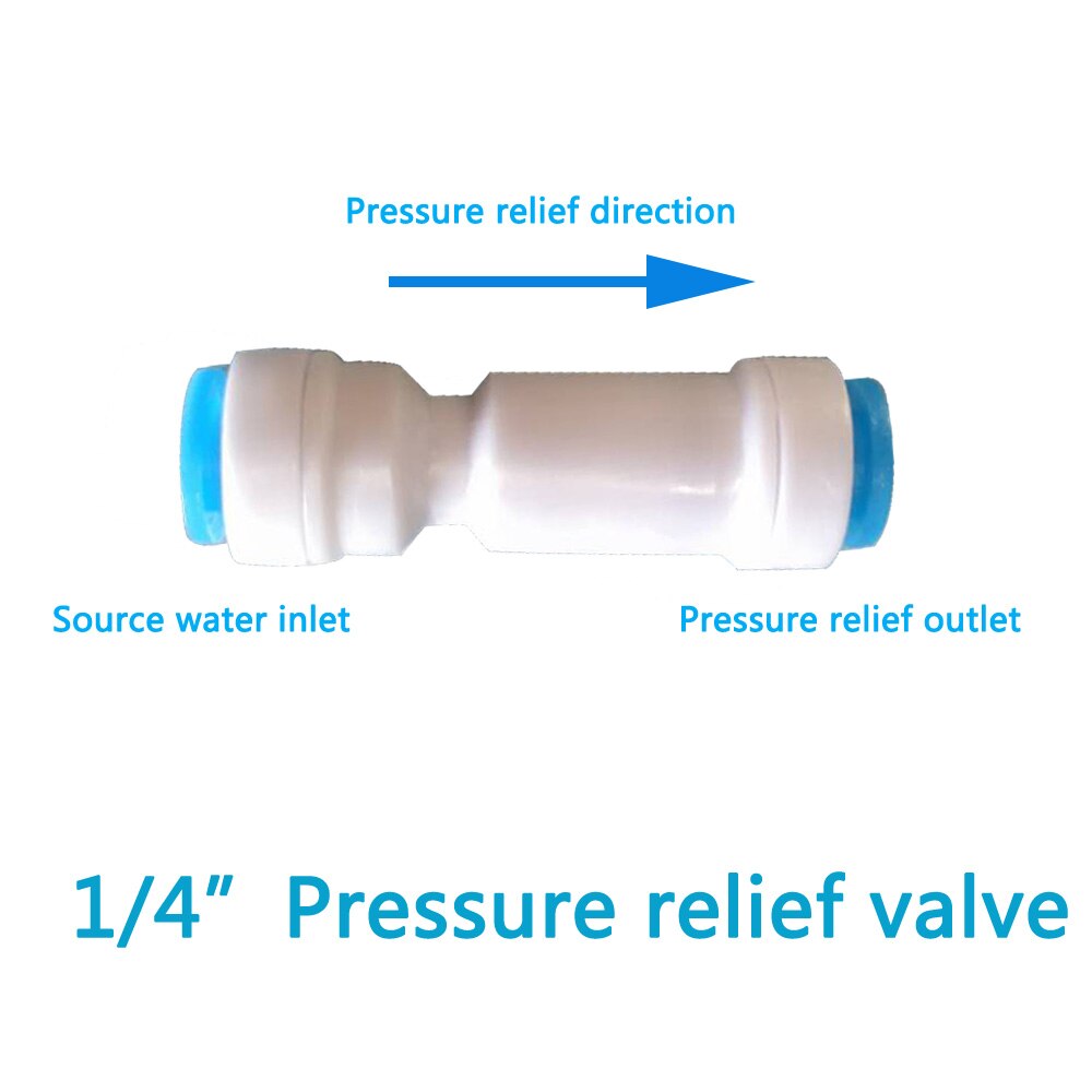 1PC 1/4"Water Pressure Relief Valve Water Pressure Reducing Regulator 1/4"OD Hose Quick Connection RO Reverse Osmosis System