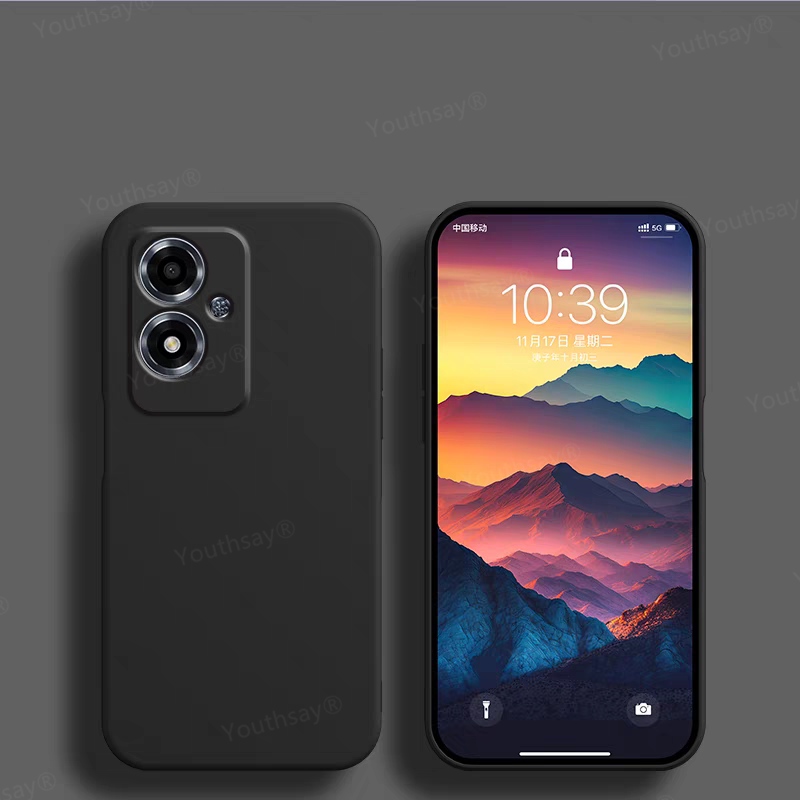 Hoesje voor oppo  a79 5g cover voor oppo  a79 , originele vloeibare siliconen zachte tpu telefoonbumper voor oppo  a79: Zwart